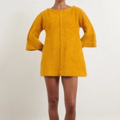 Simone Fan - Robe The Mini Dress - Jaune