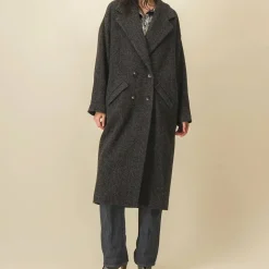 SIXSOEURS - Manteau Clotilde - Noir/Vert