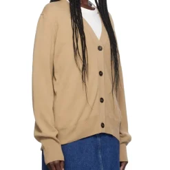 Studio Nicholson - Cardigan Rall - Marron Clair
