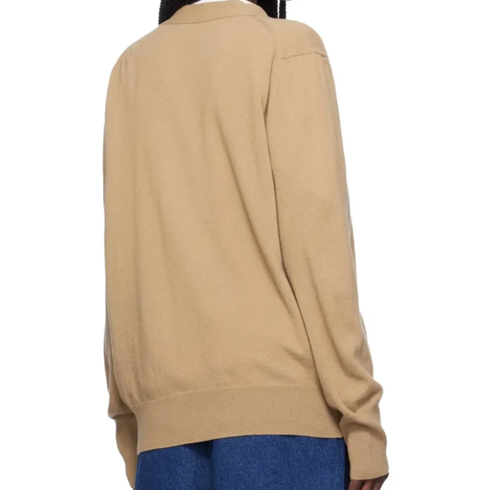 Studio Nicholson - Cardigan Rall - Marron Clair