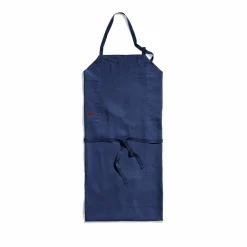 Tablier en lin lavé - Bleu Shibori