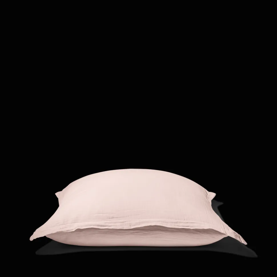 Taie d'oreiller en gaze de coton - Rose de Bagatelle