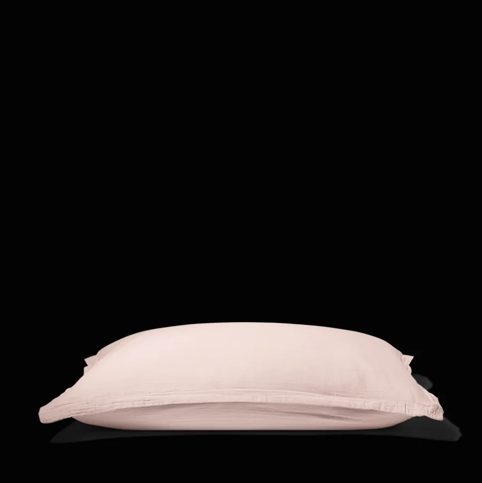 Taie d'oreiller en gaze de coton - Rose de Bagatelle
