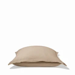 Taie d'oreiller en gaze de coton - Beige Quai de Seine