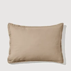 Taie d'oreiller en gaze de coton - Beige Quai de Seine