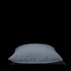 Taie d'oreiller en lin lavé - Bleu de Nîmes