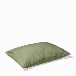 Taie d'oreiller en lin lavé - Vert Komorebi