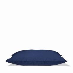 Taie d'oreiller en lin lavé - Bleu Shibori