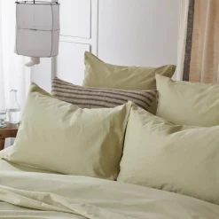 Taie d'oreiller en percale de coton - Vert Sauge