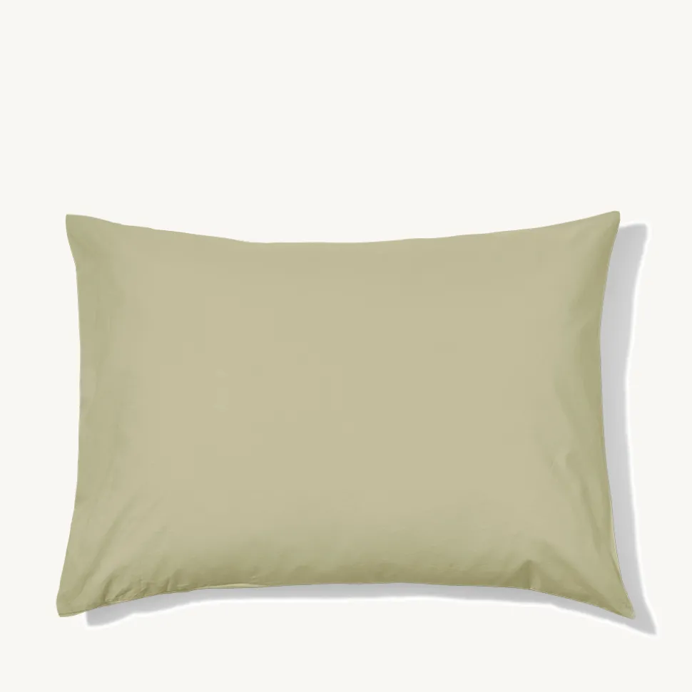 Taie d'oreiller en percale de coton - Vert Sauge