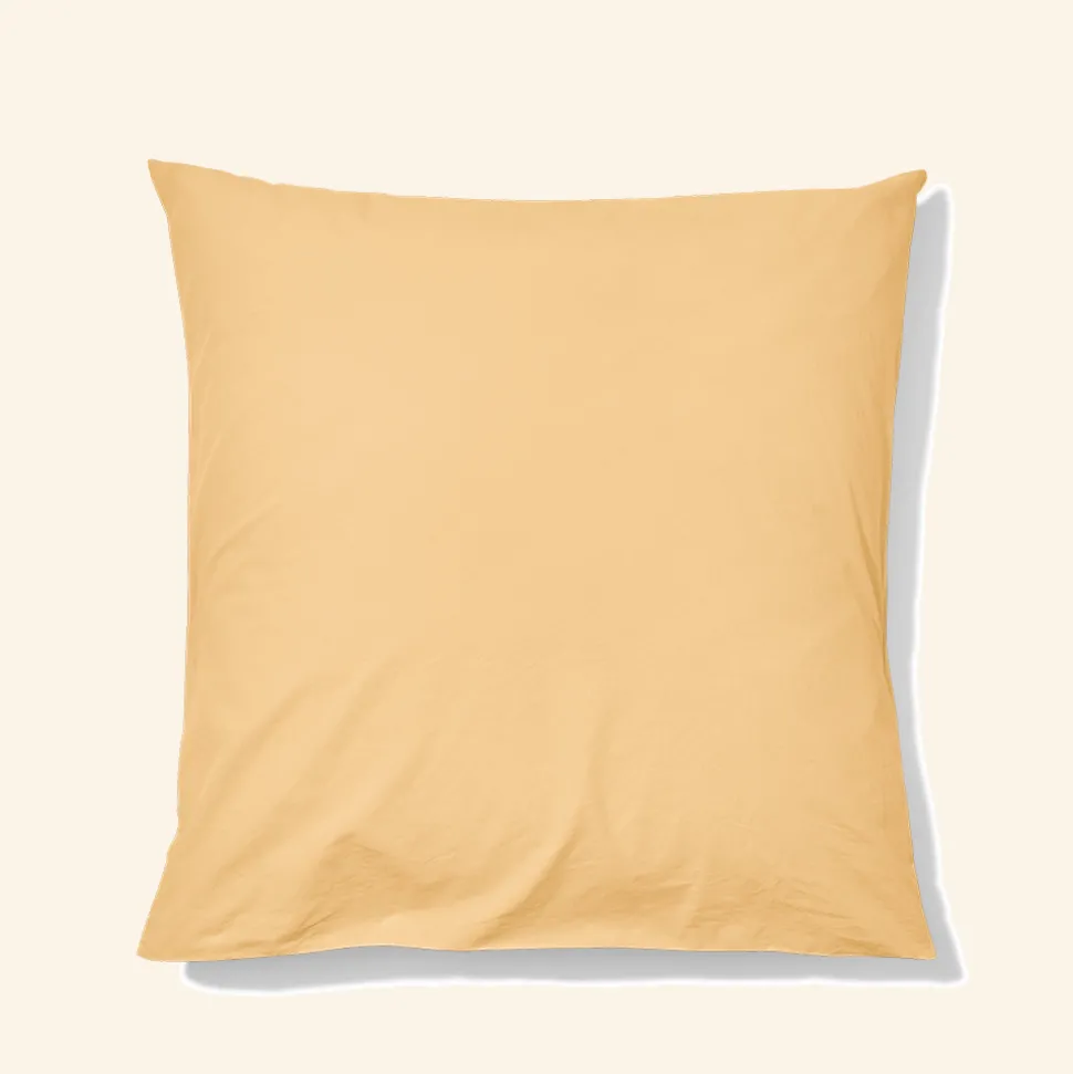 Taie d'oreiller en percale de coton - Jaune Orge