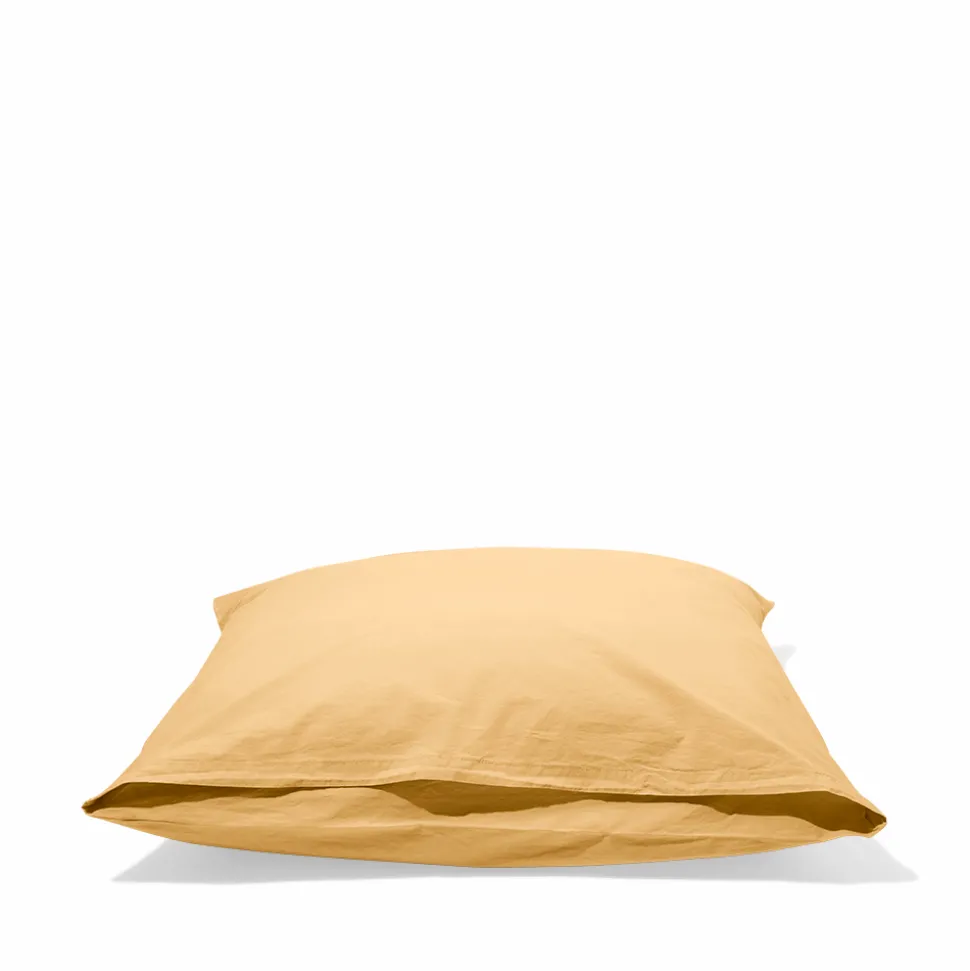 Taie d'oreiller en percale de coton - Jaune Orge