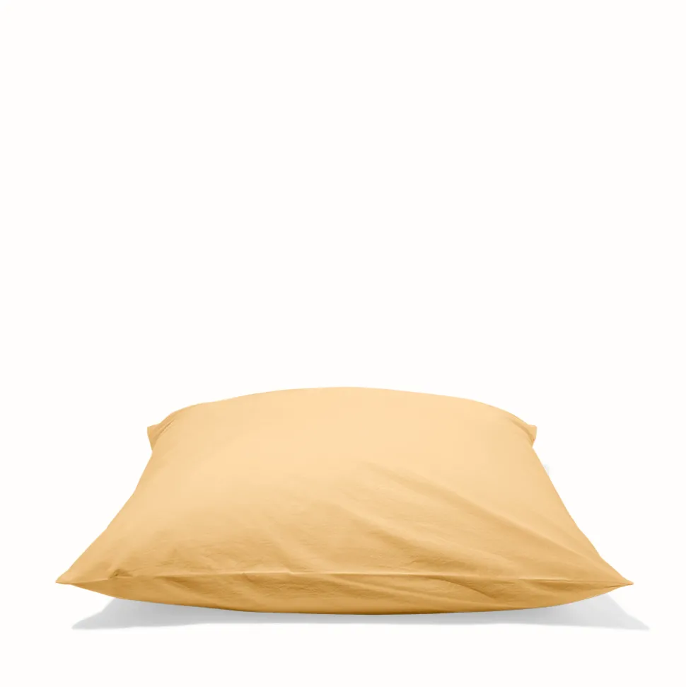 Taie d'oreiller en percale de coton - Jaune Orge