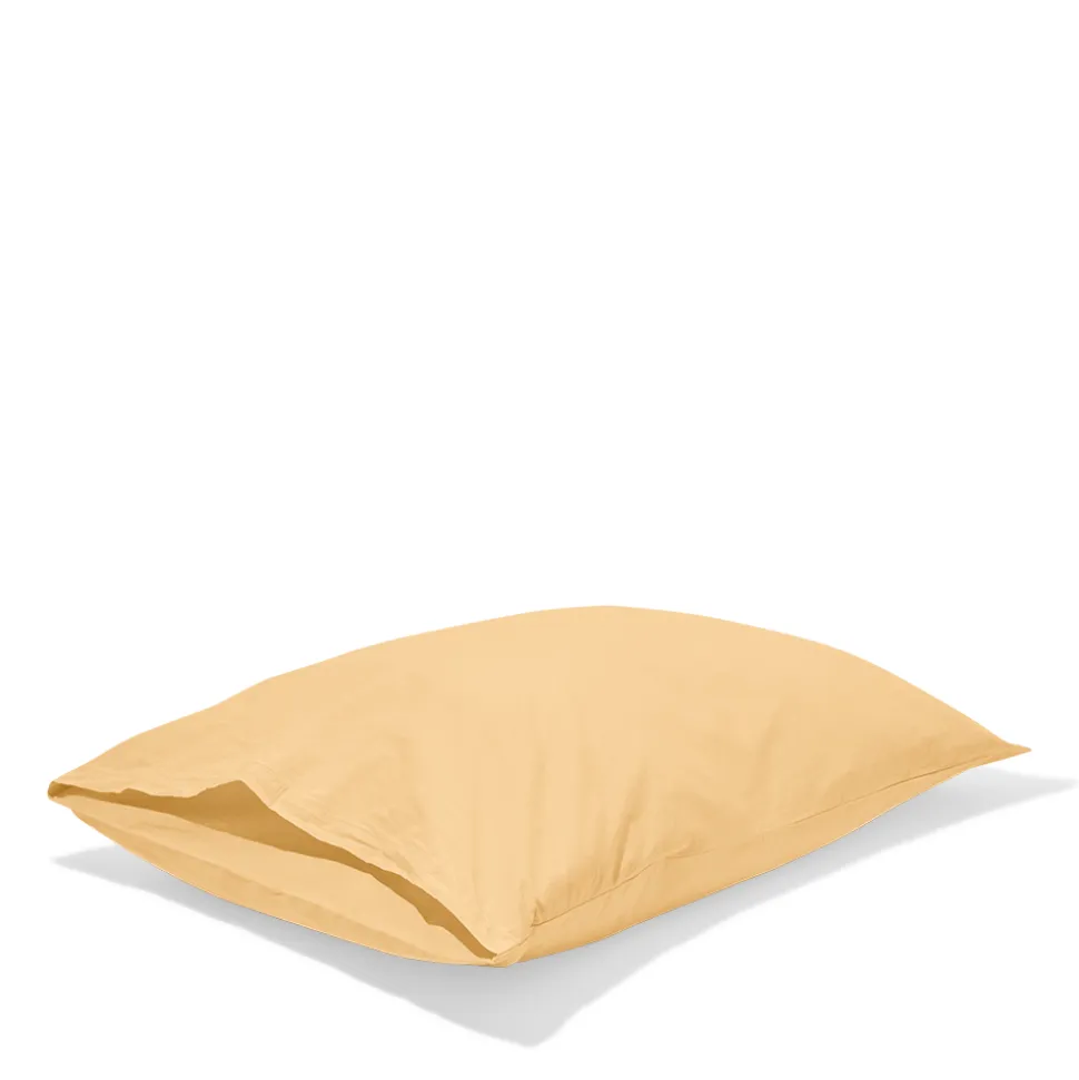 Taie d'oreiller en percale de coton - Jaune Orge