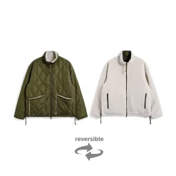Taion - Veste Military Reversible Down - Olive/Cream
