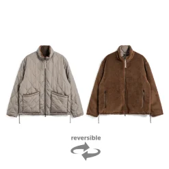 Taion - Veste Military Reversible Down - Marron