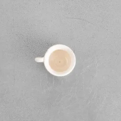Tasse et soucoupe peinte à la main - Vert