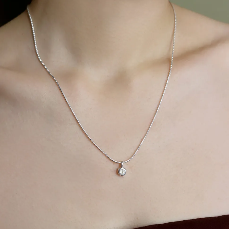 TEN - Pendentif Dipper Charm - Argent Pierre de lune