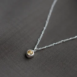 TEN - Pendentif Dipper Charm - Argent Citrine