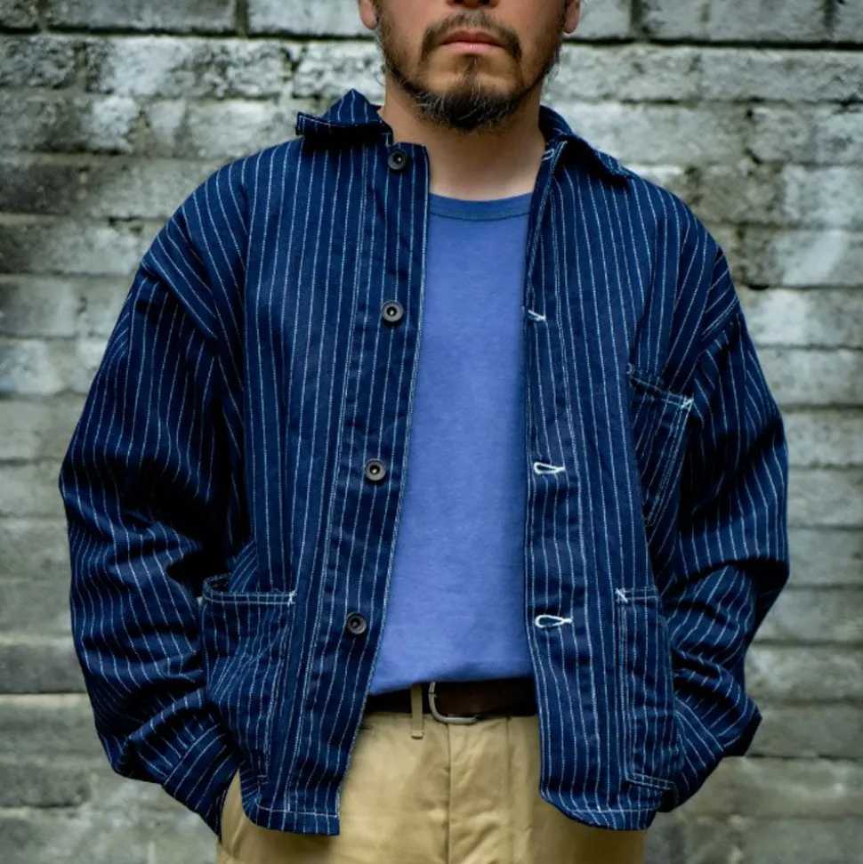 The real McCoys - Veste Wabash Chore - Bleu
