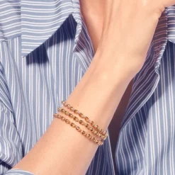 Tityaravy - Bracelet Kamilah Quartz Fumé - Beige