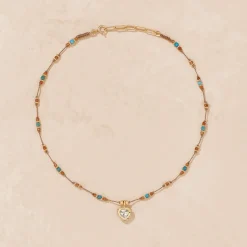 Tityaravy - Collier Gini P Apatites - Marron