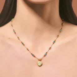 Tityaravy - Collier Gini P Apatites - Marron