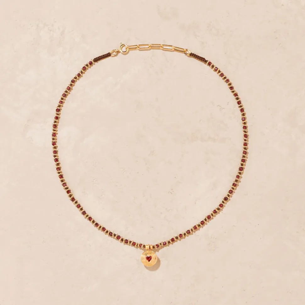 Tityaravy - Collier Prema K grenat - Marron