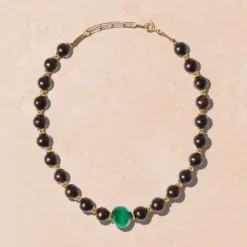Tityaravy - Collier Samhita Bois - Marron