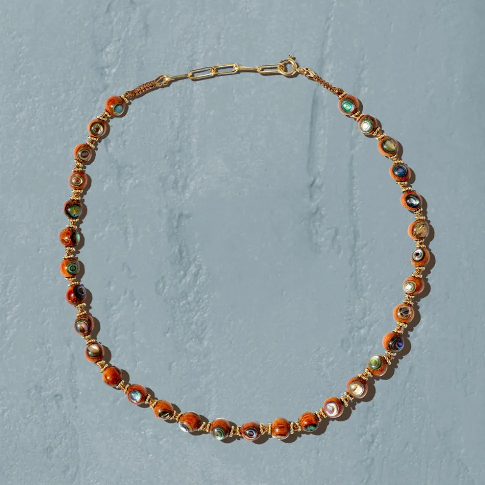 Tityaravy - Collier Woody - Marron
