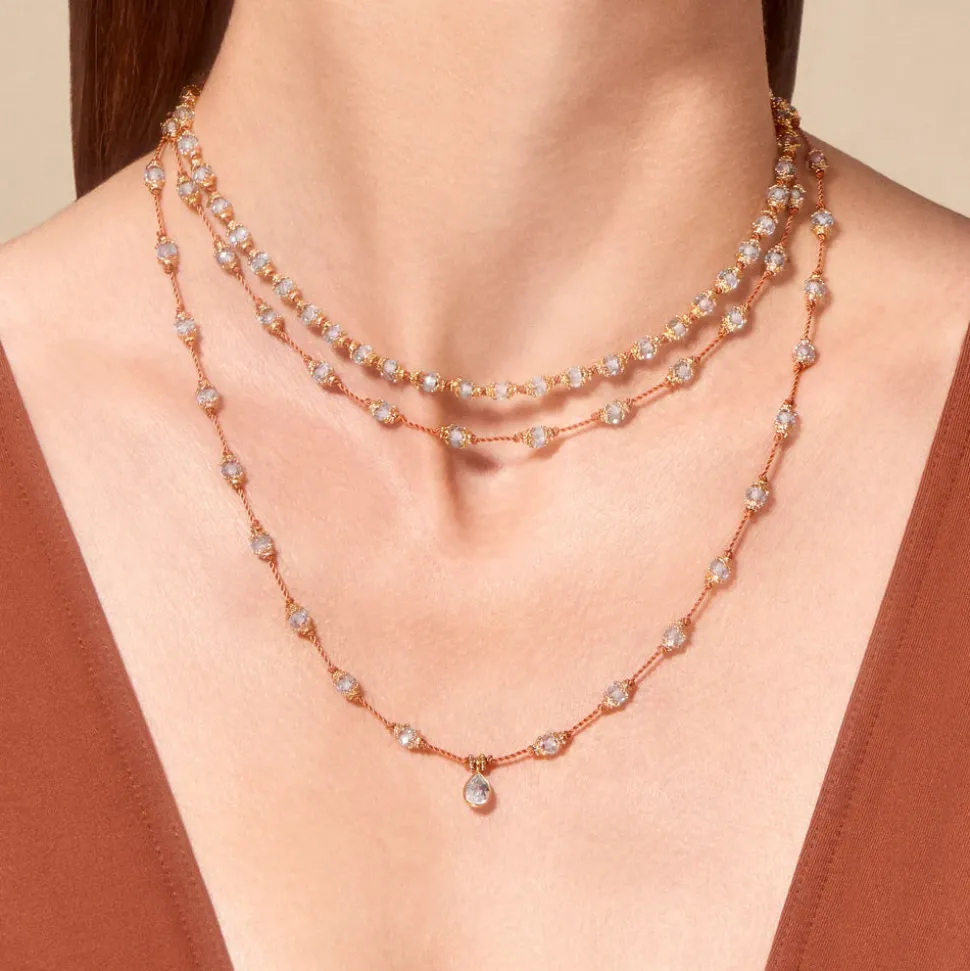 Tityaravy - Talisman Peony Aigue marine - Bleu