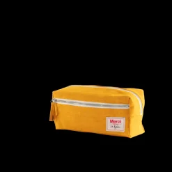 Trousse de toilette en lin lavé - Jaune Vallauris