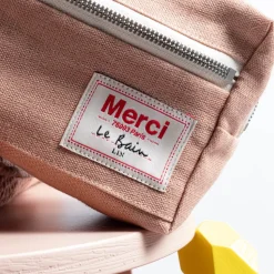 Trousse de toilette en lin lavé - Rose Argile
