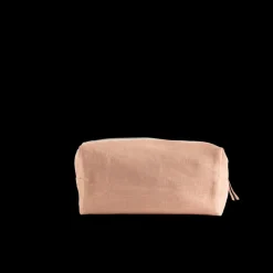 Trousse de toilette en lin lavé - Rose Argile