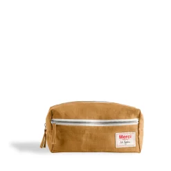 Trousse de toilette en lin lavé - Jaune Asahi
