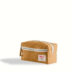 Trousse de toilette en lin lavé - Jaune Asahi