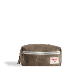 Trousse de toilette en lin lavé - Brun Cha Iro