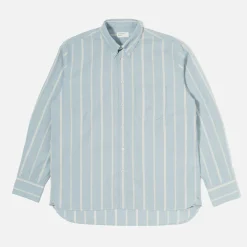 Universal Works - Chemise Lazy Day - Rayures Bleu