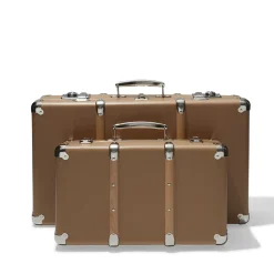 Valise rigide en carton bouilli - Marron