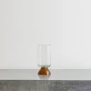 Verre à pied - Transparent & Marron