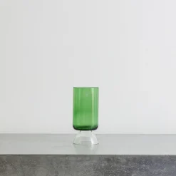 Verre à pied - Vert & Transparent