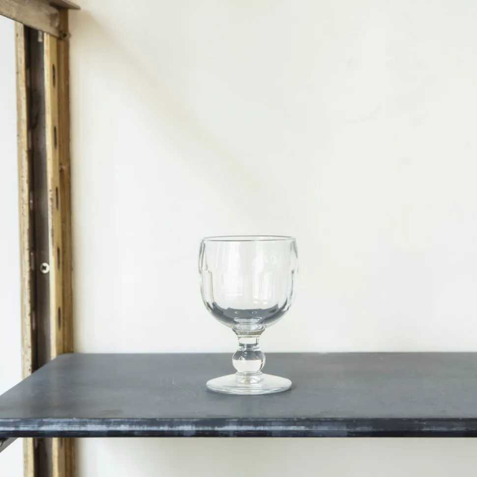 Verre à pied en verre pressé - Coteau