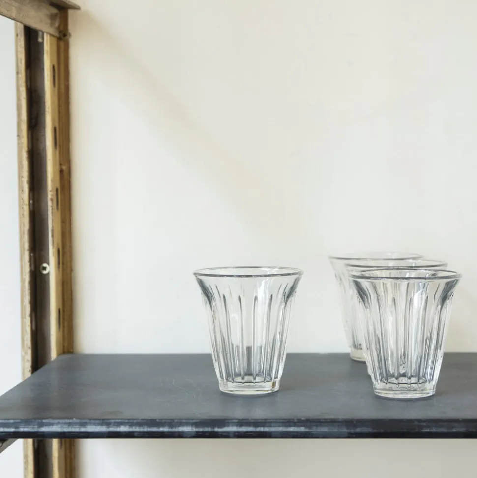 Verre à thé en verre pressé - Zinc