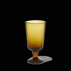 Verre à vin en verre soufflé - Ambre