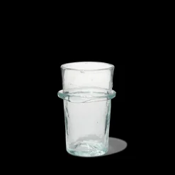Verre annelé en verre soufflé - Transparent
