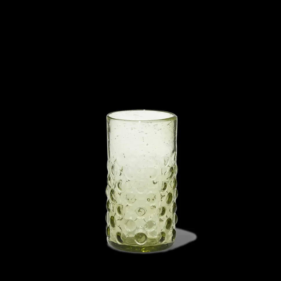 Verre Bulles en verre soufflé - Vert olive