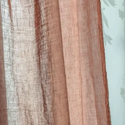 Voile en lin & coton - Rose Argile