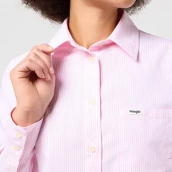Wrangler - Chemise Rayée - Rose