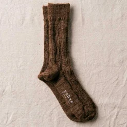 Yahae - Chaussettes Alpaca Cable - Marron