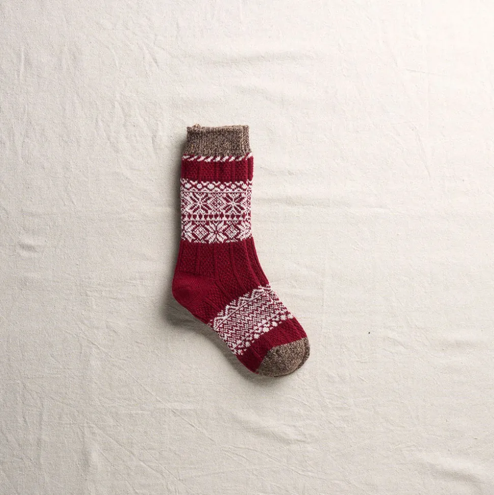 Yahae - Chaussettes Snow Pattern - Rouge
